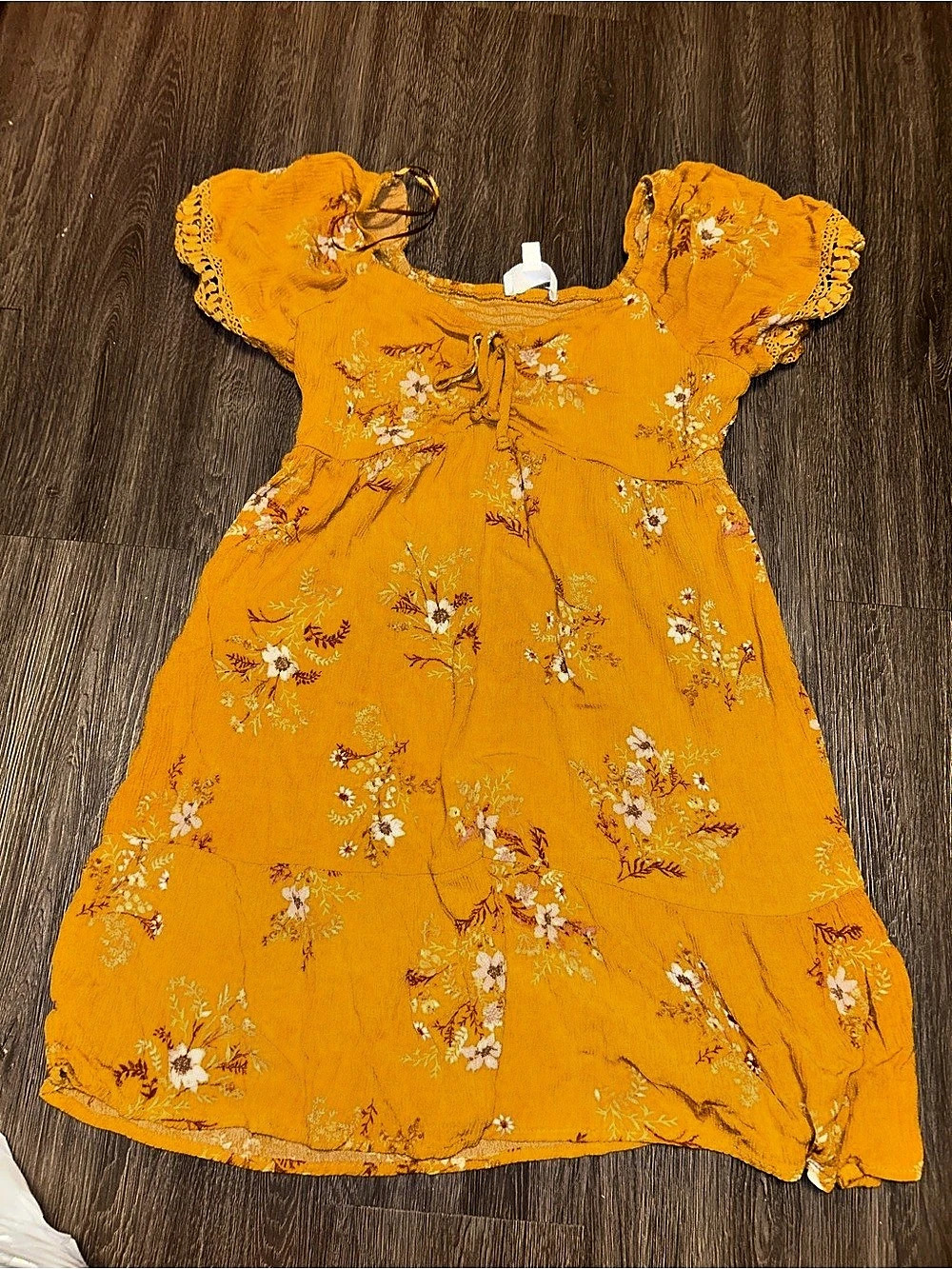 Floral Mini Dress in Orange